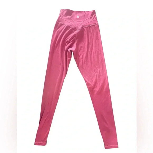 BuffBunny Crisscross Front Leggings Rose Pink Size Small - Picture 2 of 11